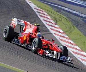 Puzzle Φερνάντο Αλόνσο - Ferrari - Μπαχρέιν 2010